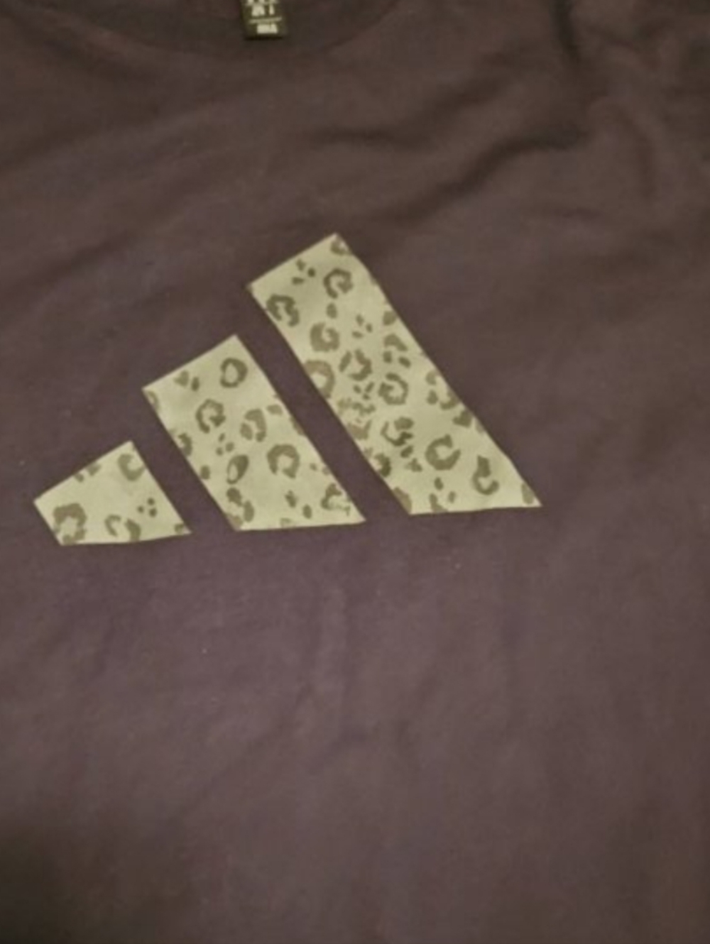 adidas Plum Tee with Leopard Trefoil